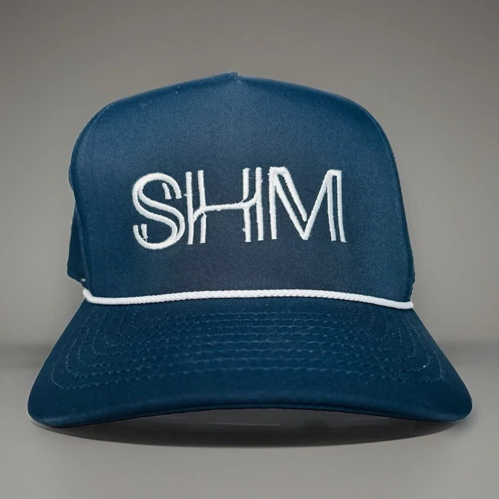 Imperial SHM Rope Golf Hat 5054 Navy Blue White Embroidered Snapback Cap OSFA
